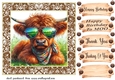 Highland cow chillin card front 3