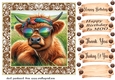 Highland cow chillin card front 6
