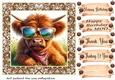 Highland cow chillin card front 9