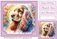 Lilac stained glass pup card front 3