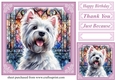 Lilac stained glass pup card front 6