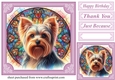 Lilac stained glass pup card front 8