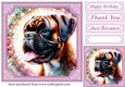 Lilac stained glass pup card front 9