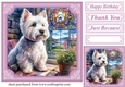 Lilac stained glass pup card front 12