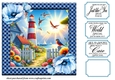 Floral lighthouse card front 3