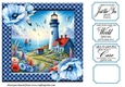 Floral lighthouse card front 4