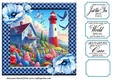 Floral lighthouse card front 6