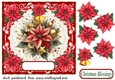 Poinsettia Christmas scene card front 4