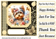 Black and yellow butterfly pup card front 2