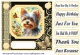 Black and yellow butterfly pup card front 4