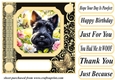 Black and yellow butterfly pup card front 6