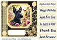 Black and yellow butterfly pup card front 7