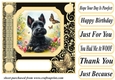Black and yellow butterfly pup card front 8