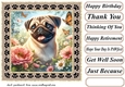 Paw frame butterfly pup card front 17