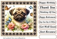 Paw frame butterfly pup card front 19