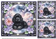 3 Floral dreamy pup card fronts/toppers 2