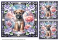 3 Floral dreamy pup card fronts/toppers 3