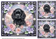 3 Floral dreamy pup card fronts/toppers 5