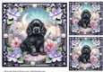3 Floral dreamy pup card fronts/toppers 6