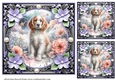 3 Floral dreamy pup card fronts/toppers 8