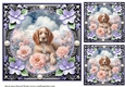 3 Floral dreamy pup card fronts/toppers 9