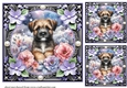 3 Floral dreamy pup card fronts/toppers 10