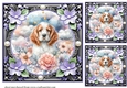 3 Floral dreamy pup card fronts/toppers 11