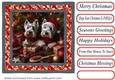 Scottish terrier and Westie Christmas scene card front 2
