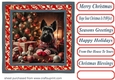 Scottish terrier Christmas scene card front 1