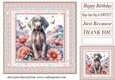Peach floral dreamy pup card front 2