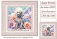 Peach floral dreamy pup card front 4