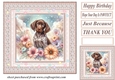Peach floral dreamy pup card front 5