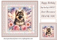 Peach floral dreamy pup card front 6