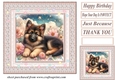 Peach floral dreamy pup card front 9