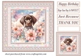 Peach floral dreamy pup card front 10
