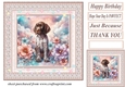 Peach floral dreamy pup card front 11