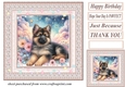 Peach floral dreamy pup card front 12