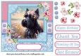Painted Scottish terrier card front 3