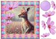 Painted floral kangaroo card front 2