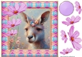 Painted floral kangaroo card front 3