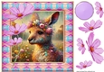 Painted floral kangaroo card front 4