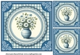 3 Blue daisy card fronts/toppers 2