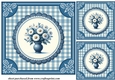 3 Blue daisy card fronts/toppers 4