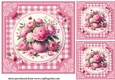 3 Pink peonies card front/toppers 6