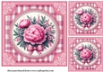 3 Pink peonies card front/toppers 7