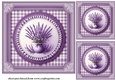 3 Lavender card fronts/toppers 2