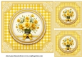 3 Yellow daffodil card fronts/toppers 3