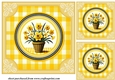 3 Yellow daffodil card fronts/toppers 6