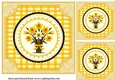 3 Yellow daffodil card fronts/toppers 7