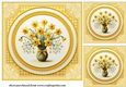 3 Yellow daffodil card fronts/toppers 8